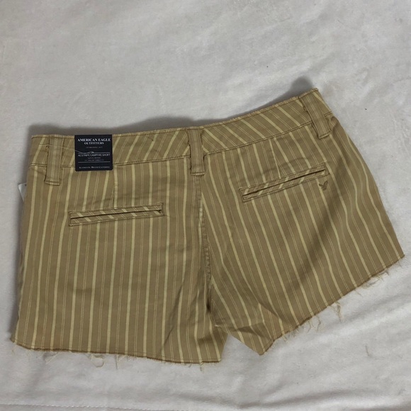 American Eagle Brown/Mustard Striped Shorts NWT - Picture 4 of 5